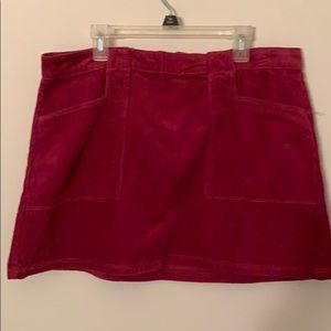 Burgundy corduroy skirt